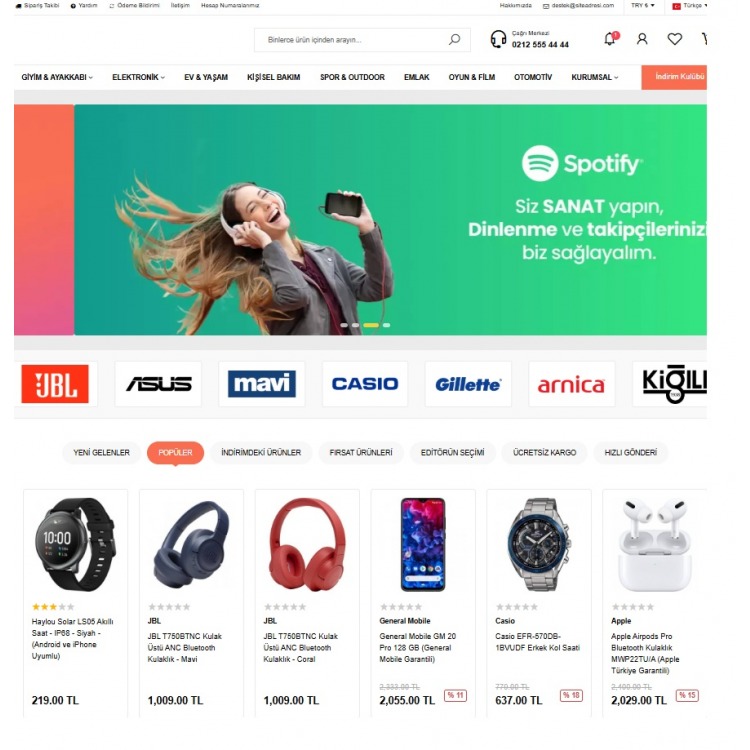 E-Ticaret Tema Script Yazılımı