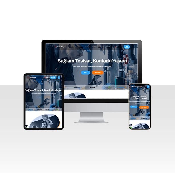 Sıhhi Tesisat ve Doğalgaz Firması Web Sitesi Paketi - Ata