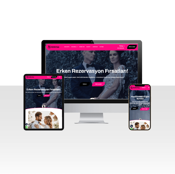 Düğün ve Davet Salonu Web Sitesi Paketi - Wedding Hall