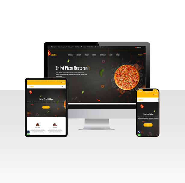 Pizza Salonu Hazır Web Sitesi Paketi - İtalya