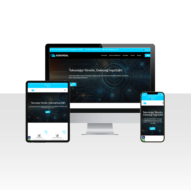 IT / Bilişim / Ajans Hazır Web Sitesi Paketi - Vadi