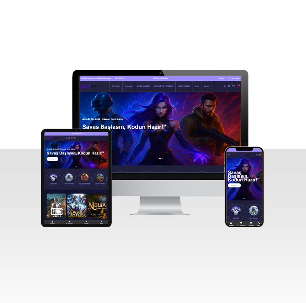 Epin ve Oyun Satışı E-Ticaret Web Sitesi Paketi - Amasya