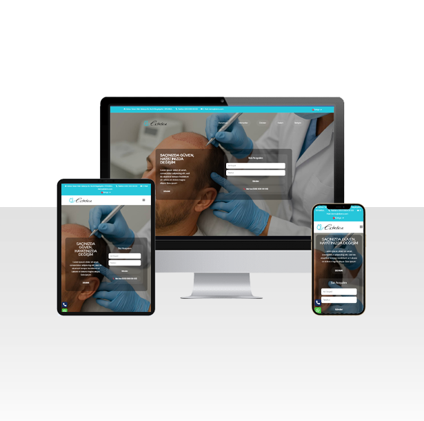 Saç Ekimi ve Estetik Merkezi Web Sitesi Paketi - Bartın