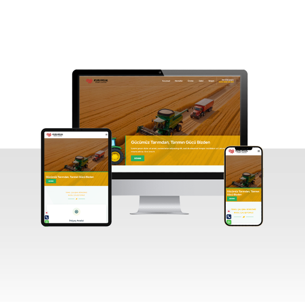 Ziraat Makineleri Firması Web Sitesi Paketi - Eskişehir