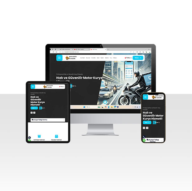 Profesyonel Motor Kurye Web Sitesi Paketi - KuryeMax