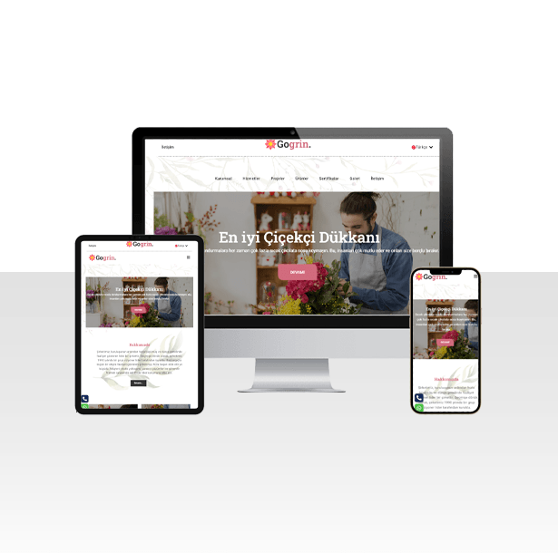Çiçekçi Dükkanı Hazır Web Sitesi Paketi - Mega
