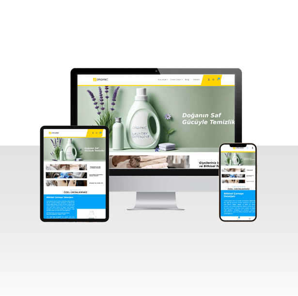 Tek Ürün Sistemli E-Ticaret Satış Web Sitesi Paketi - Organic