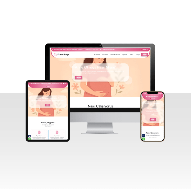 Gebelik Okulu ve Annelik Eğitimi Web Sitesi Paketi - Lohusa