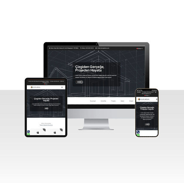 Mimarlık ve İnşaat Hizmetleri Web Sitesi Scripti - Dizayn