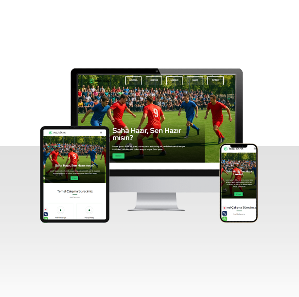 Halı Saha Hizmetleri Hazır Web Sitesi Paketi - Erzurum